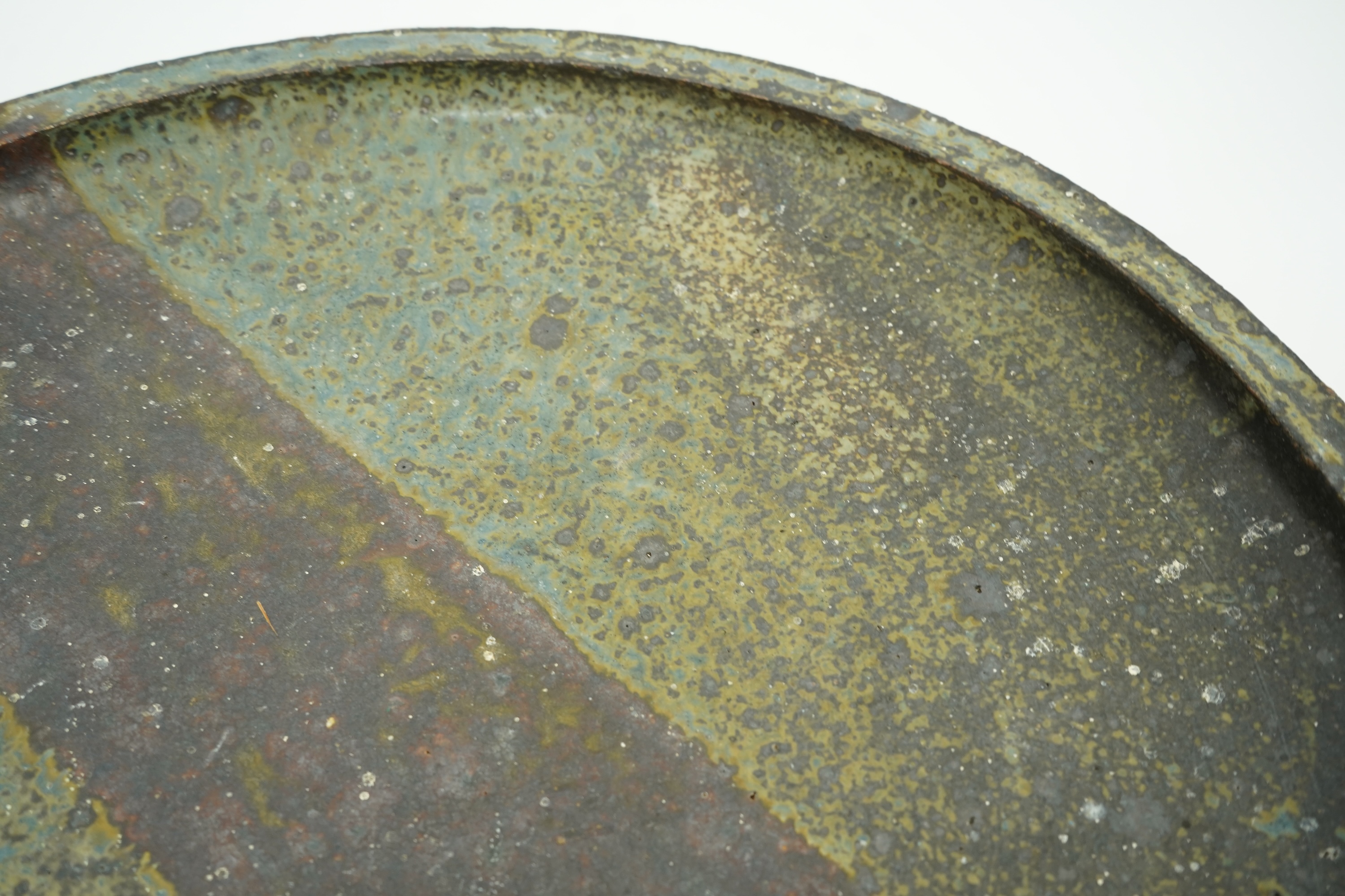 Derek Davis (1926-2008): A large stoneware charger